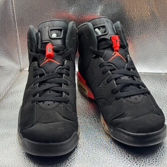 Sz 7Y Nike Air Jordan 6 Mens Retro Authentic Black High Top Athletic Sneaker - Picture 5 of 11